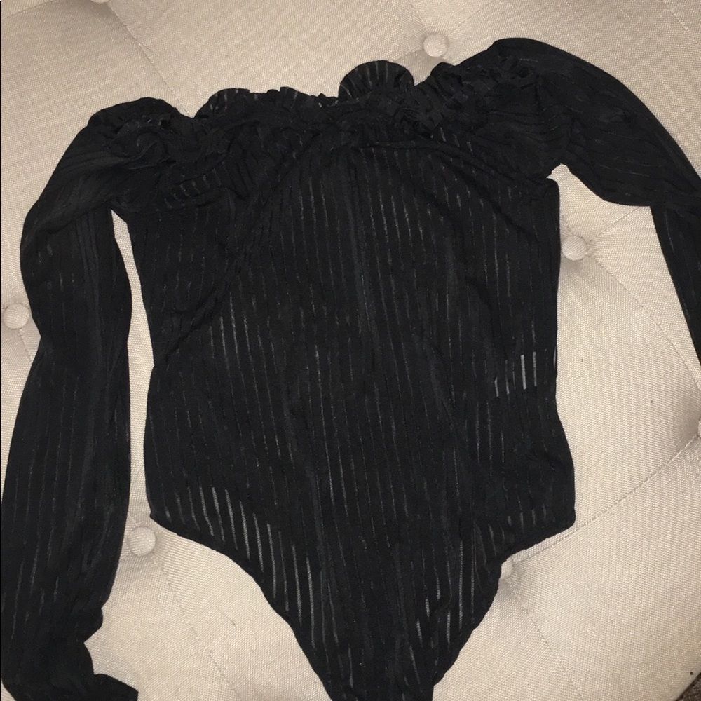 Bardot mesh bodysuit